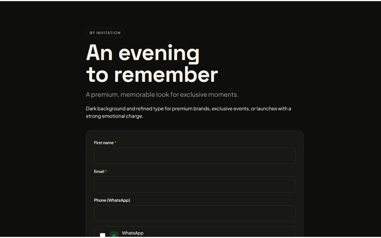 Dark Editorial design preview