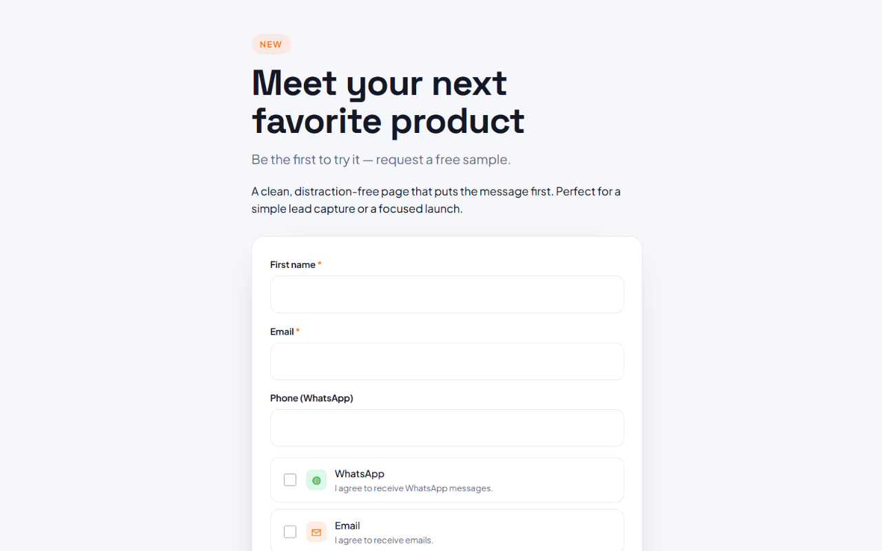Minimal design preview