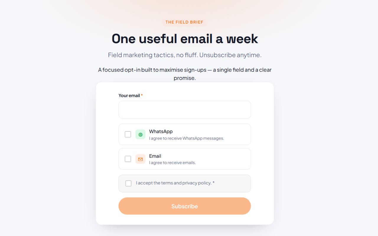 Newsletter design preview